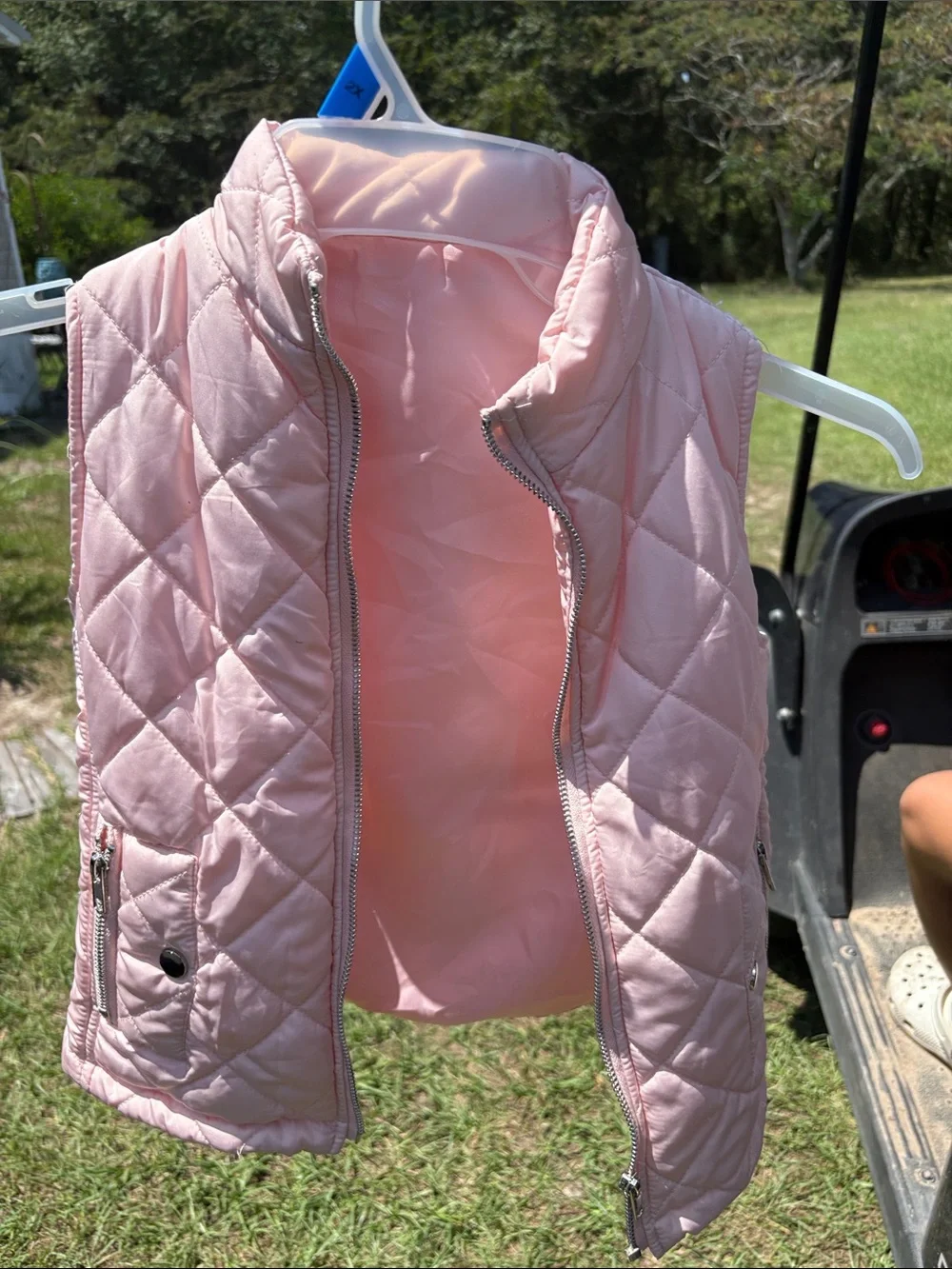 Girls' Light Pink Quilted Puffer Vest - Sleeveless Layering Vest